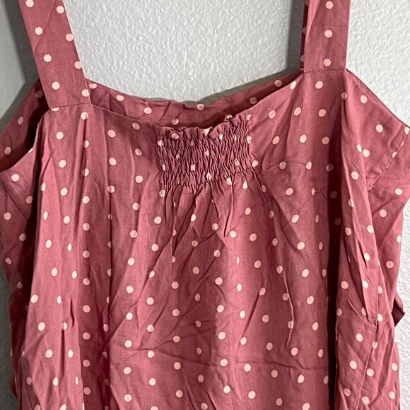 Matilda Jane Clam Bake Blush Pink Polka Dot Tank Blouse Size Small - Picture 6 of 10